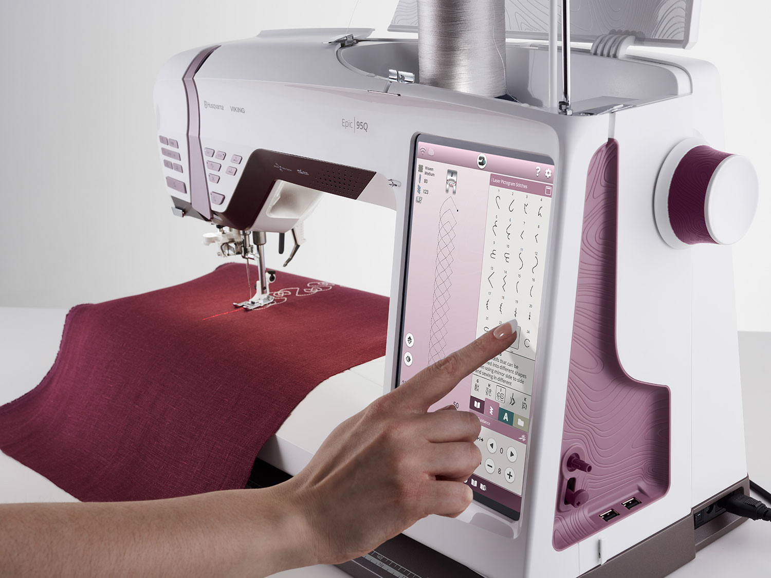 Epic 95Q Sewing Machine - Using the control panel - Husqvarna Viking Australia