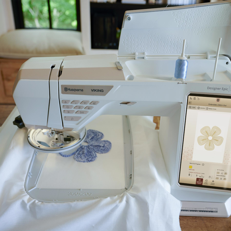 Husqvarna Viking Coverstitch Feet Kit Packaging – Includes essential accessories for coverstitching.